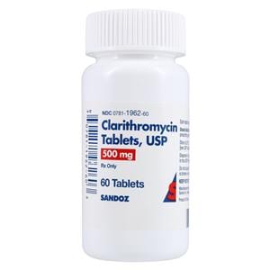 Clarithromycin Tablets 500mg Bottle 60/Bt