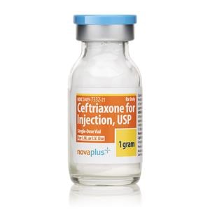 NovaPlus Ceftriaxone Sodium Powder Injection 1gm/Vl SDV 10/Package