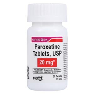 Paroxetine HCl Tablets 20mg Bottle 30/Bottle Each