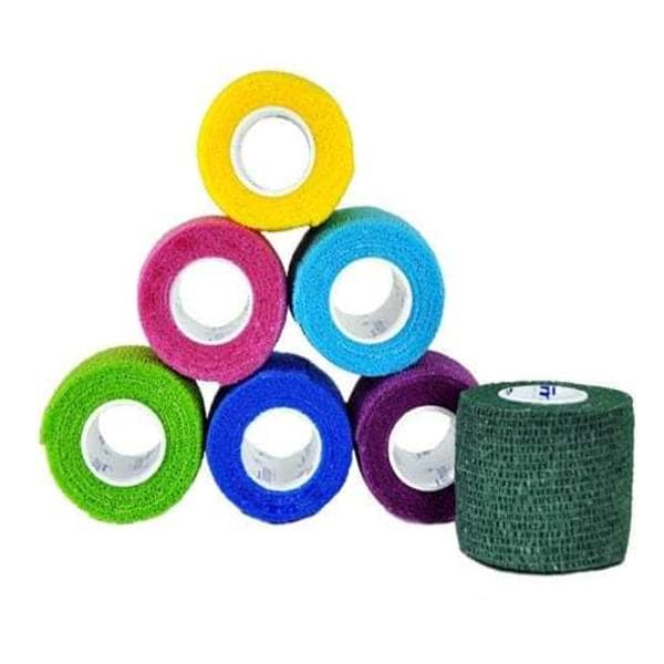 Co-Ease Cohesive Bandage Elastic 1"x5yd Assorted Non-Sterile 60/Bx