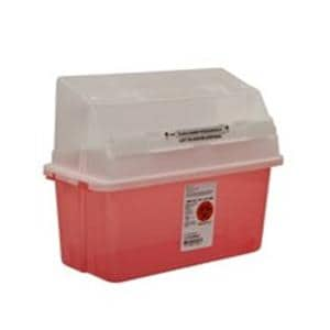 Sharps Container 5qt Trans Rd 6x13x14" Ld Thmb Tab Lk Hrzntl Drp Plstc 14/CA