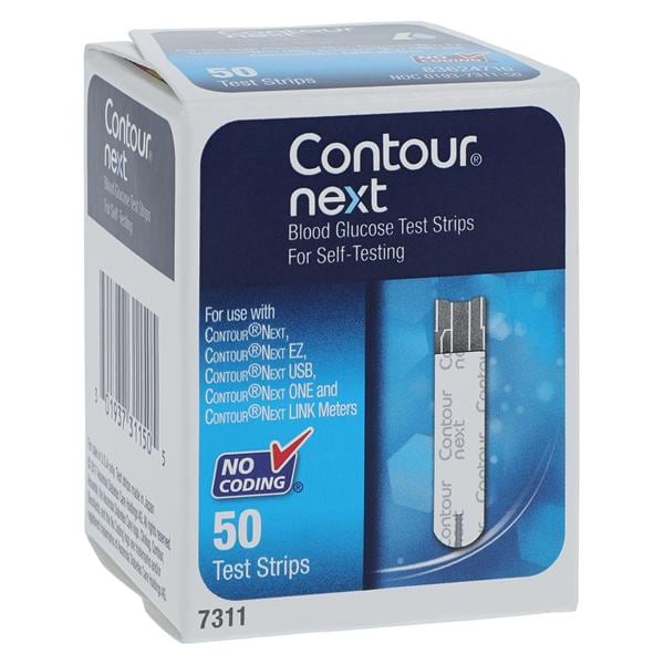 Contour Next Blood Glucose Test Strip CLIA Waived 50/Bx