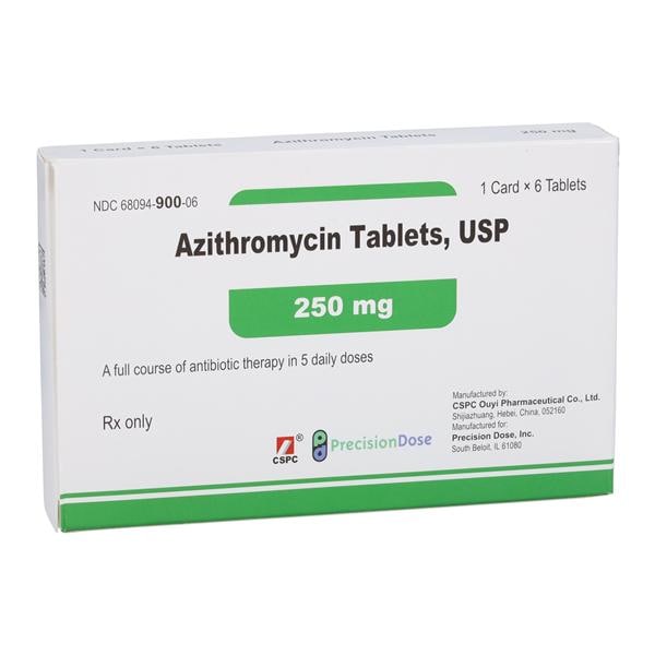 Azithromycin Tablets 250mg Pack 6/Pk, 1 EA/PK