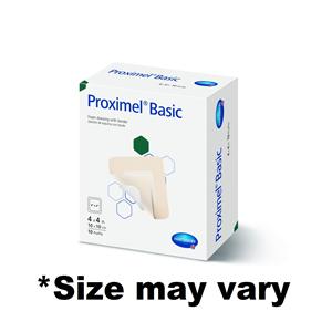 Proximel Basic Foam Border Dressing 9x9" Sterile Sacrum Adhesive White/Tan