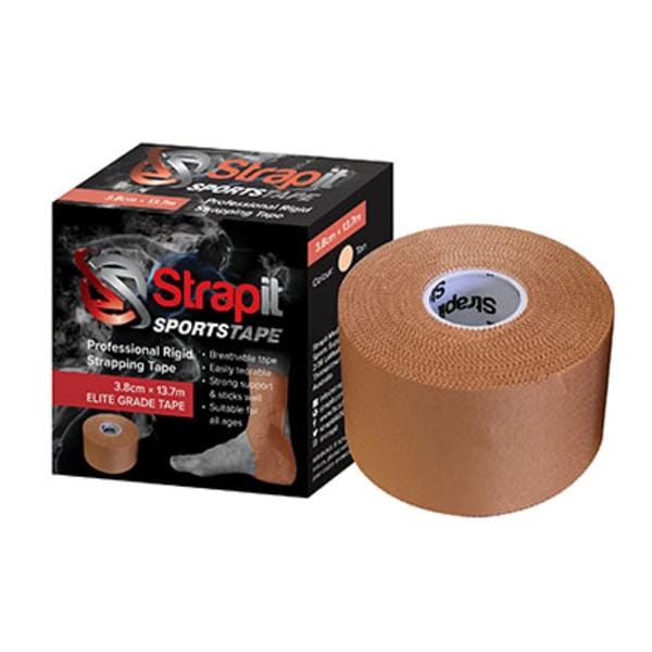 Strapit Athletic Tape Porous 1.5"x15yd Tan 6/Pk