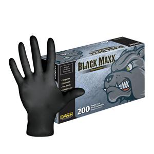 Black Maxx Thin Nitrile Exam Gloves X-Small Standard Black Non-Sterile