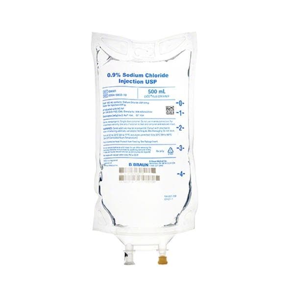 IV Solution Solution 0.9% Sodium Chloride 500mL Bag 24/Ca