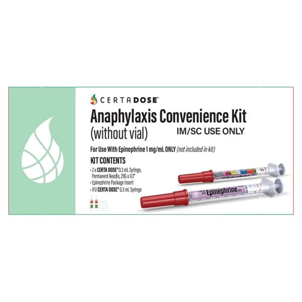 Anaphylaxis Syringe/Needle Combo 29gx1/2" 0.3mL Fx Ndl NSfty No Dead Spc 5/Ca