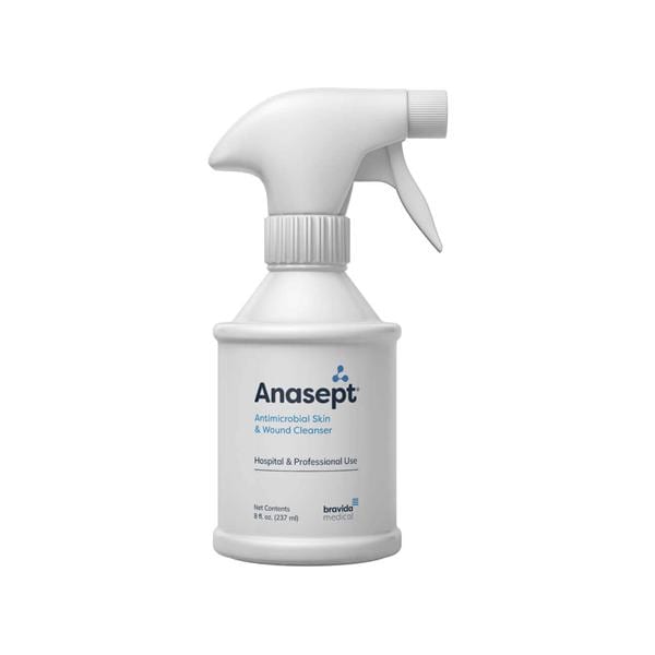 Anasept Antimicrobial Skin & Wound Cleanser 0.057% NaOCl/Sod Cl/Wtr NS 8oz Clr