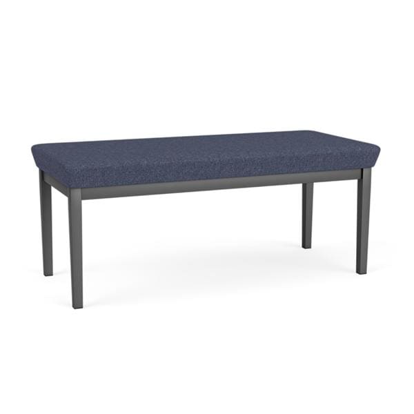 Amherst Steel 2 Seat Bench Vinyl Linette Denim Ea