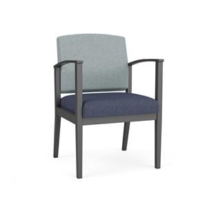 Amherst Steel Guest Chair Linette Ash/Denim Vinyl 300lb Capacity Ea