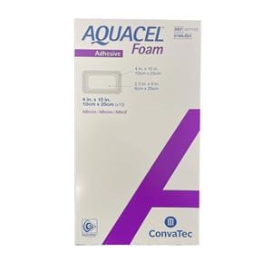 Aquacel Foam Wound Dressing 4x10" Sterile Rectangle Silicone Adhesive Absorbent