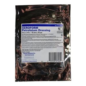 Xeroform Petrolatum Gauze Dressing 4x4" Sterile Sqr 3% BTP Wht LF