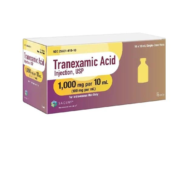 Tranexamic Acid Injection 100mg/mL SDV 10mL 10/Package