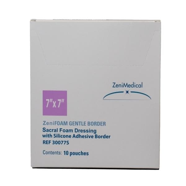 ZeniFOAM GENTLE BORDER PU Fm Border Dressing 7x7 Strl Scrl NAdh Slcn Adh Tn Abs