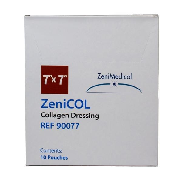 ZeniCOL Collagen Wound Dressing 7x7" Sterile Square Non-Adherent Hi Abs