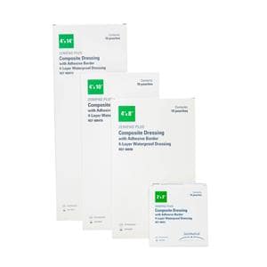 ZeniPAD Plus Composite Wound Dressing 4x14" 4Lyr Strl Rect NAdh Adh Brdr Wt Abs