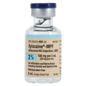 Xylocaine MPF Injection 2% Preservative Free SDV 5mL 25/Package