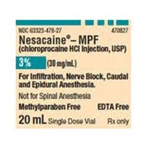 Nesacaine MPF Injection 3% Preservative Free SDV 20mL 25/Pk