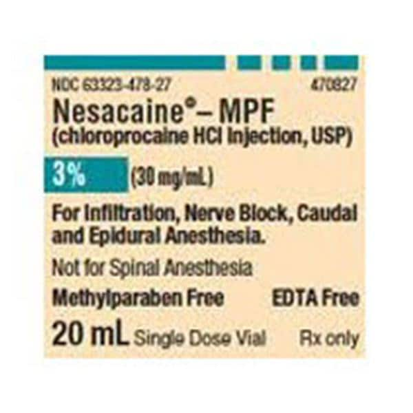 Nesacaine MPF Injection 3% Preservative Free SDV 20mL 25/Pk