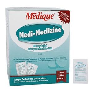 Medi-Meclizine Anti-Nausea Tablets 25mg 500x2/Bx