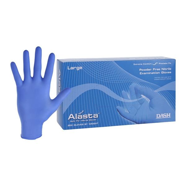 Alasta Soft Fit Nitrile Exam Gloves Large Blue Non-Sterile, 10 BX/CA