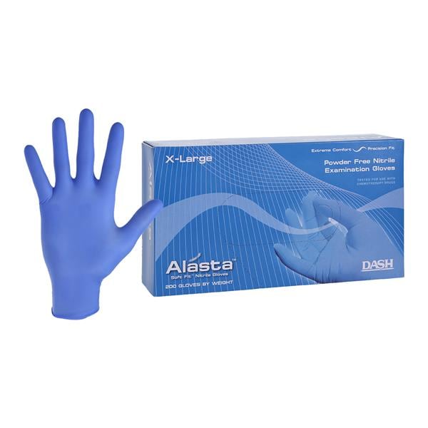 Alasta Soft Fit Nitrile Exam Gloves X-Large Blue Non-Sterile, 10 BX/CA