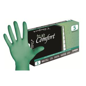 True Comfort Chloroprene Exam Gloves Small Green Non-Sterile, 10 BX/CA