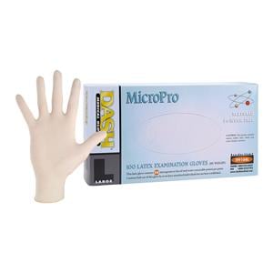 Micropro Latex Exam Gloves Large Natural Non-Sterile, 10 BX/CA