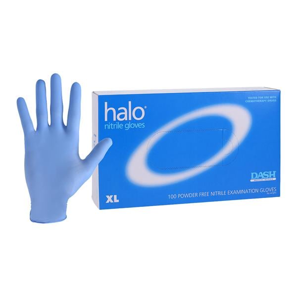 Halo Nitrile Exam Gloves X-Large Dark Blue Non-Sterile