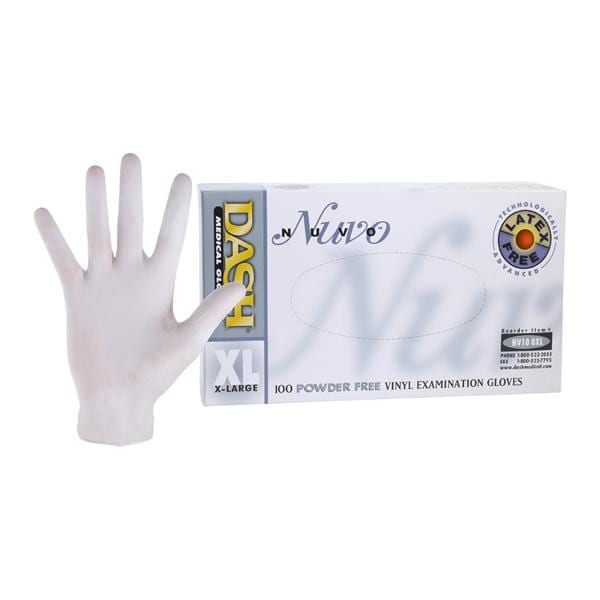 Nuvo Vinyl Exam Gloves X-Large Opaque White Non-Sterile