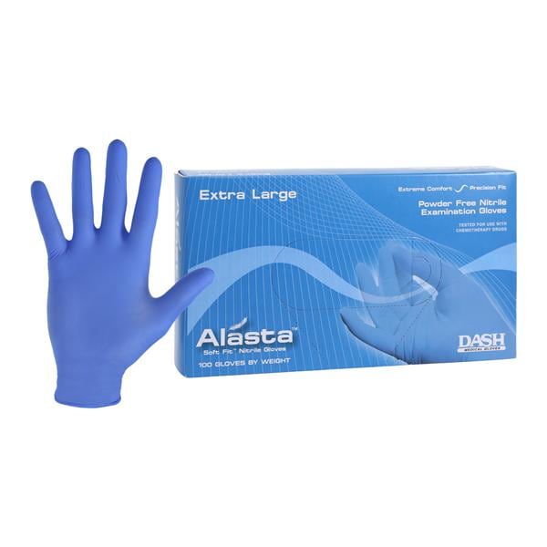 Alasta Soft Fit Nitrile Exam Gloves X-Large Blue Non-Sterile