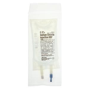 IV Injection Solution Sodium Chloride 0.9% 100mL Viaflex Plastic Container Ea