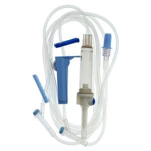 IV Solution Set 10Drp 104 2 Inj Sites: 34", 6 M LL Adptr/Rtng Clr Dvnt Spk Ea, 48 EA/CA