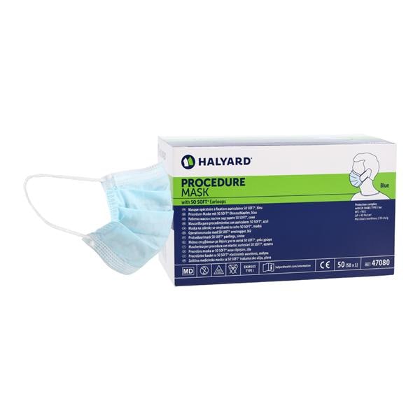 Tecnol Procedure Mask Not ASTM Rated Blue Adult 50/Bx, 10 BX/CA