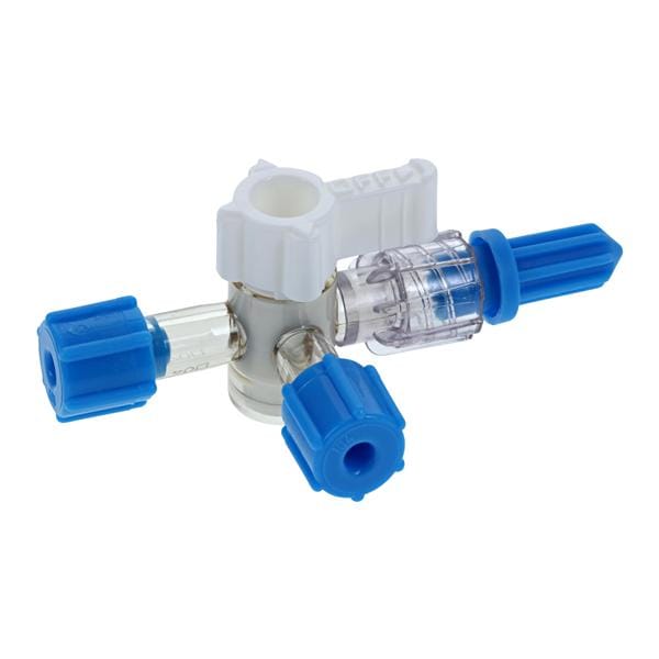 4-Way Stopcock Rotating Male Luer Lock Adapter 50/Ca