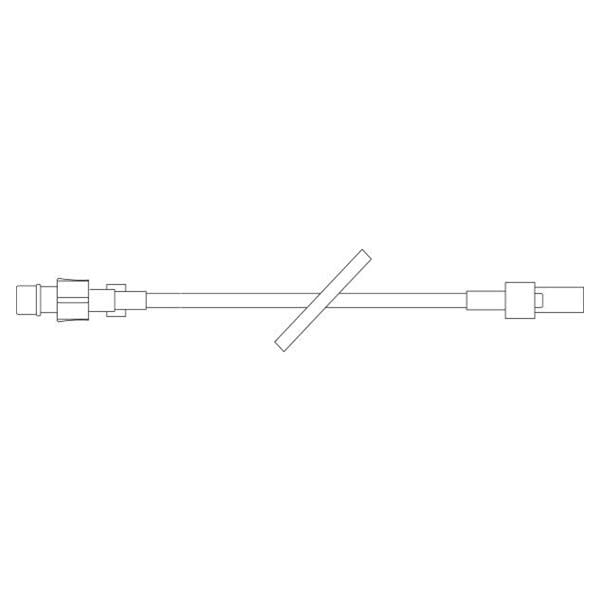 IV Extension Set 14" Preattached INTERLINK Injection Site M LL Adptr/Clr 48/Ca