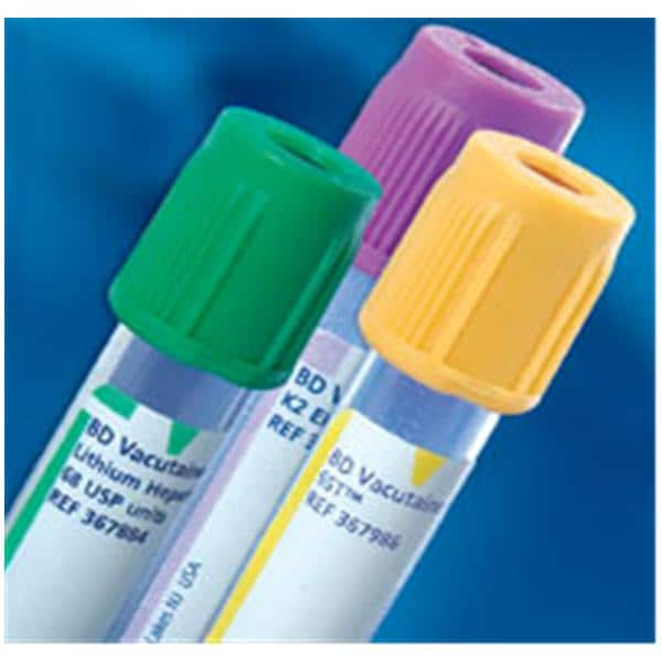 Vacutainer Venous Blood Collection Tube Royal Blue 6mL Hmgrd Clsr Plstc 100/Bx, 10 BX/CA