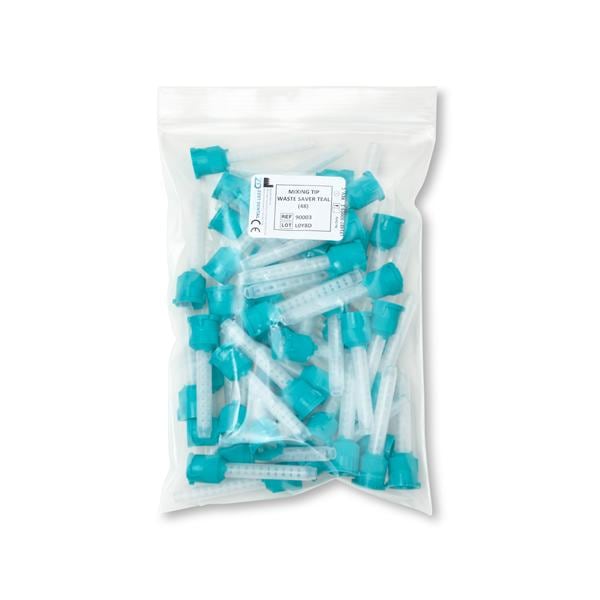 Waste Saver Regular Mixing Tips Teal 48/Pk