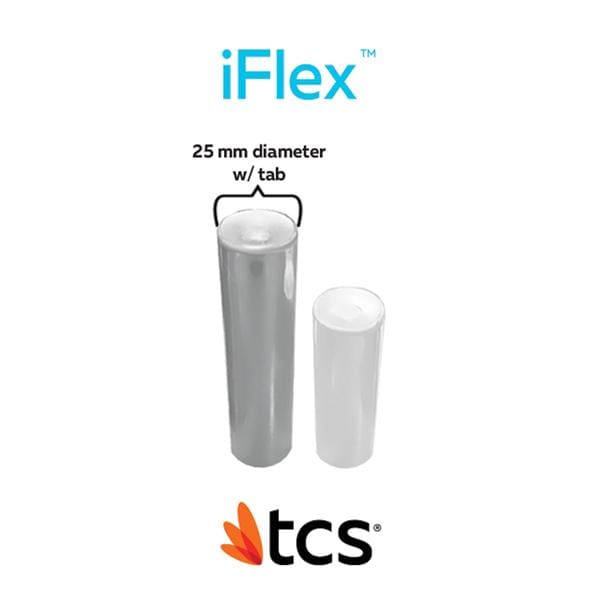 TCS iFlex Polyolefin Thermoplastic with Tab Natural Lrg 25mm Tab Crtrdg 5/Pk