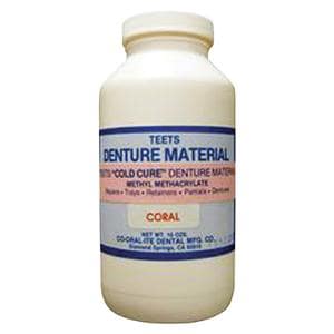 Teets Denture Resin Cold Cure Coral 1lb/bt