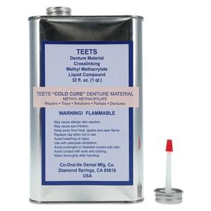 Teets Denture Resin Cold Cure Liquid 32oz/Bt