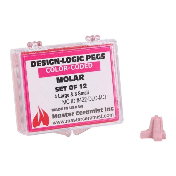 Design Logic Color-Coded Pegs Firing Tray Accessory Molar 12/Pk