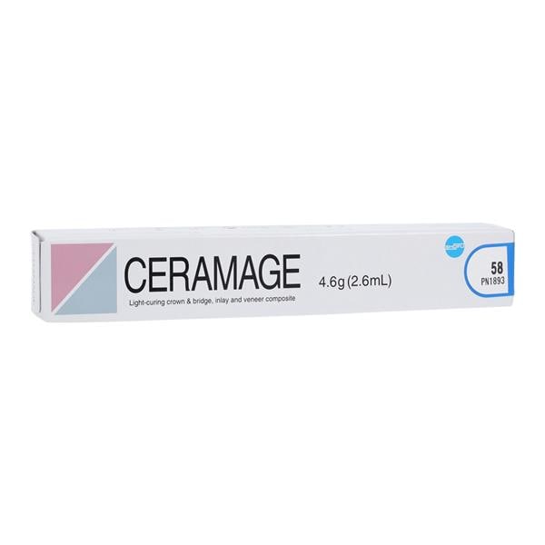 Ceramage Light Cure Indirect Restorative Zrcnm sil Mcr Ceram Inc 58 4.6Gm/Ea