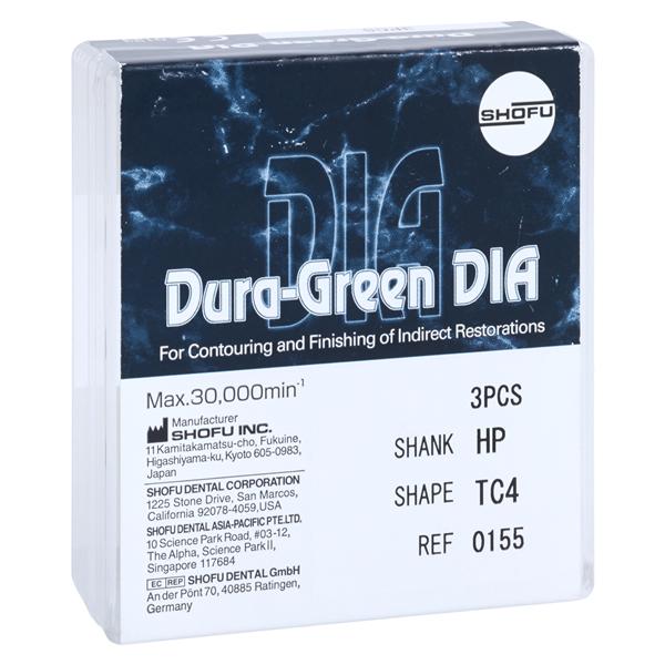 Dura-Green Mounted Stones Green 3/Pk