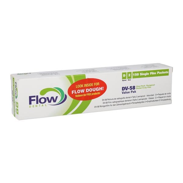 Flow Intraoral X-Ray Film DV-58 2 D Speed Adult 150/Bx