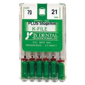 Hand K-File Plus 21 mm Size 70 Stainless Steel Green 6/Bx