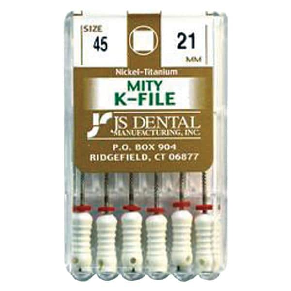 Mity K-File 21 mm Size 45 Nickel Titanium 6/Pk