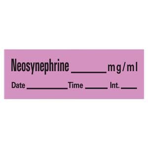 Labels Neosynephrine Roll EA EA