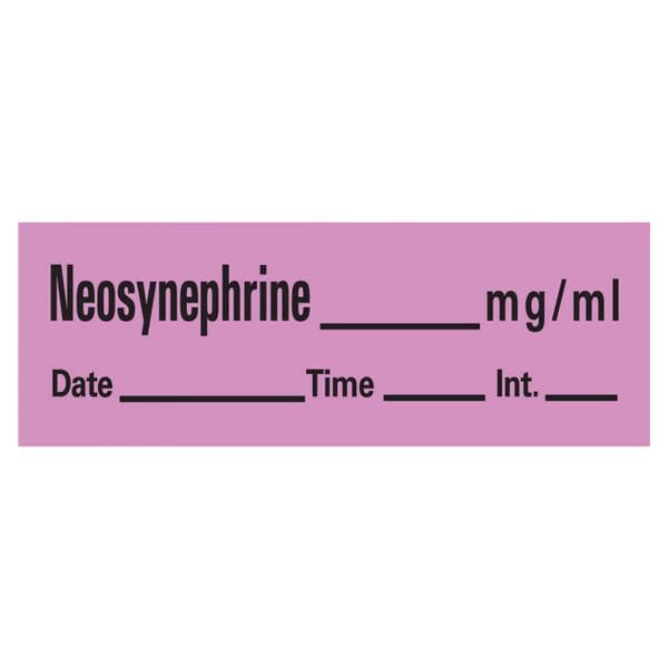 Labels Neosynephrine Roll EA EA